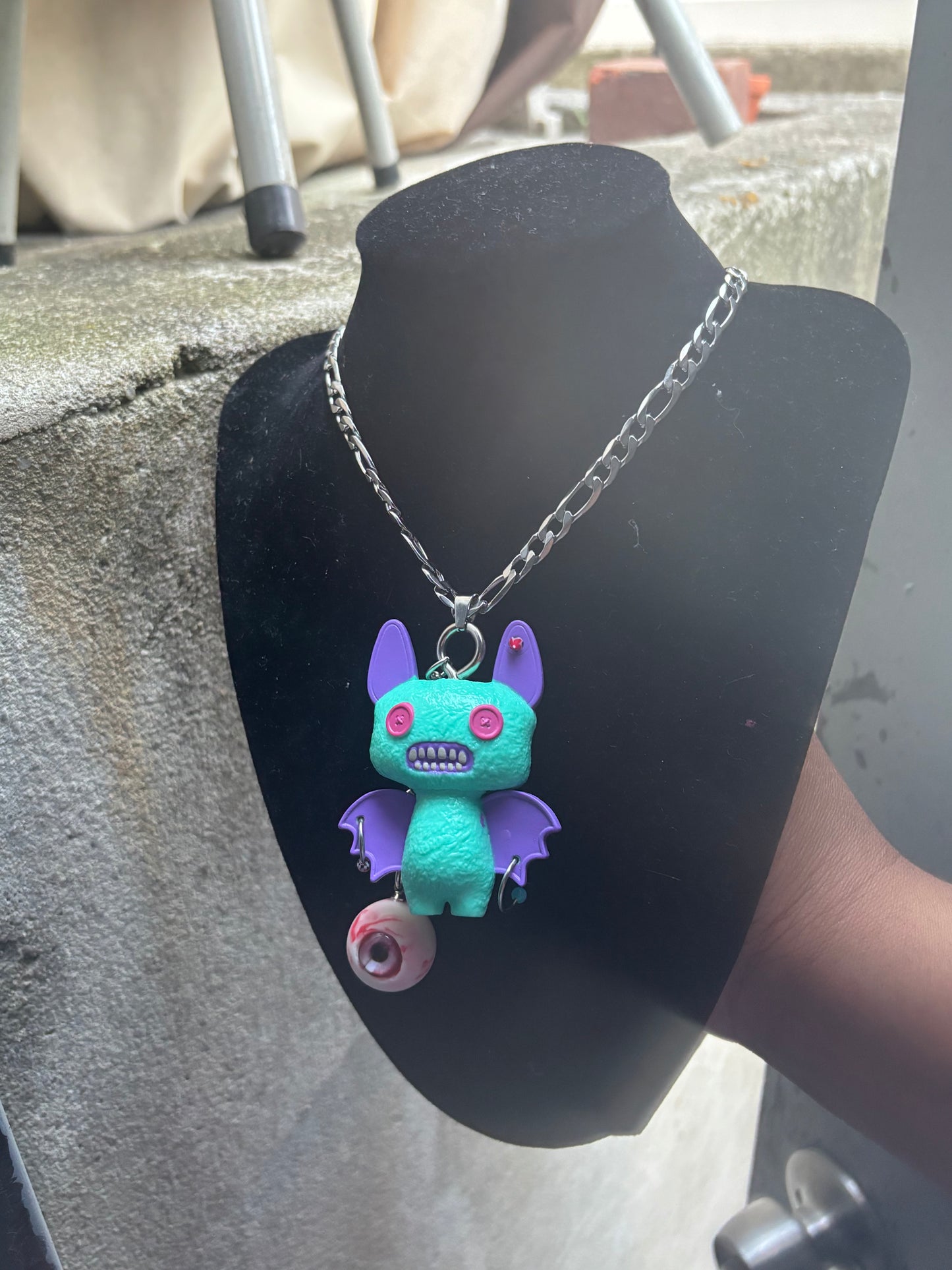 Fuggler bat pierced necklace