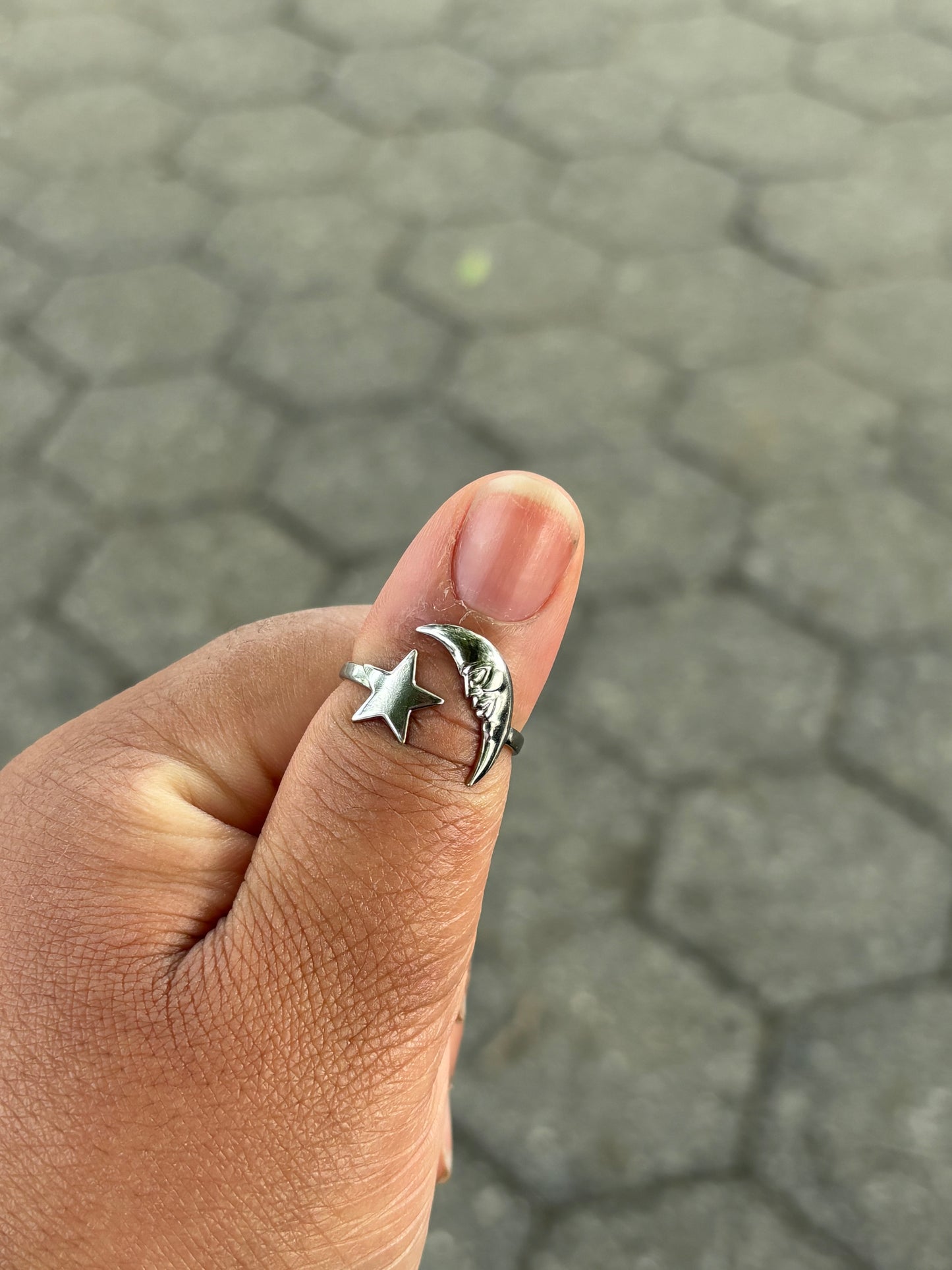Star & Moon Adjustable Ring