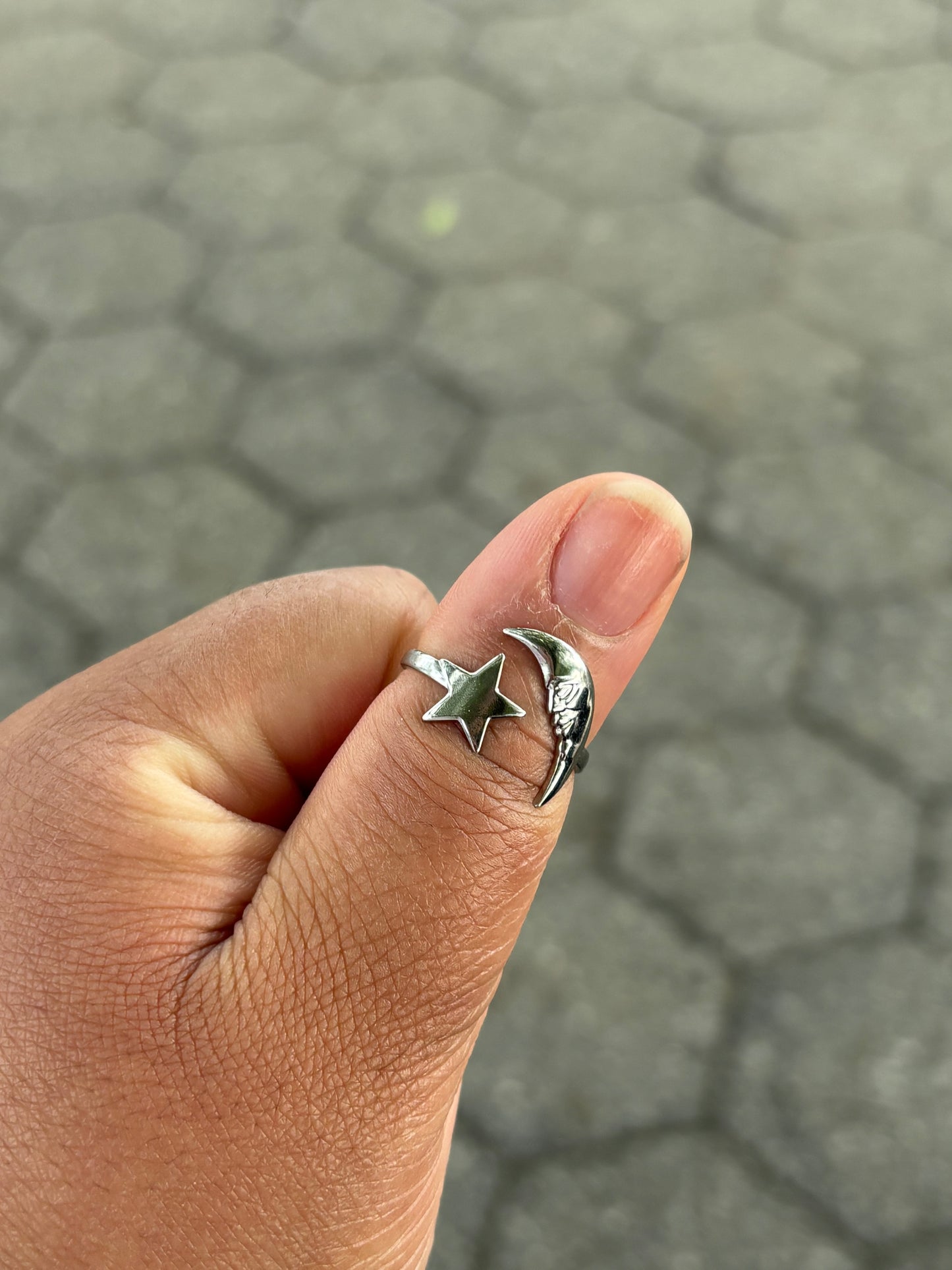 Star & Moon Adjustable Ring