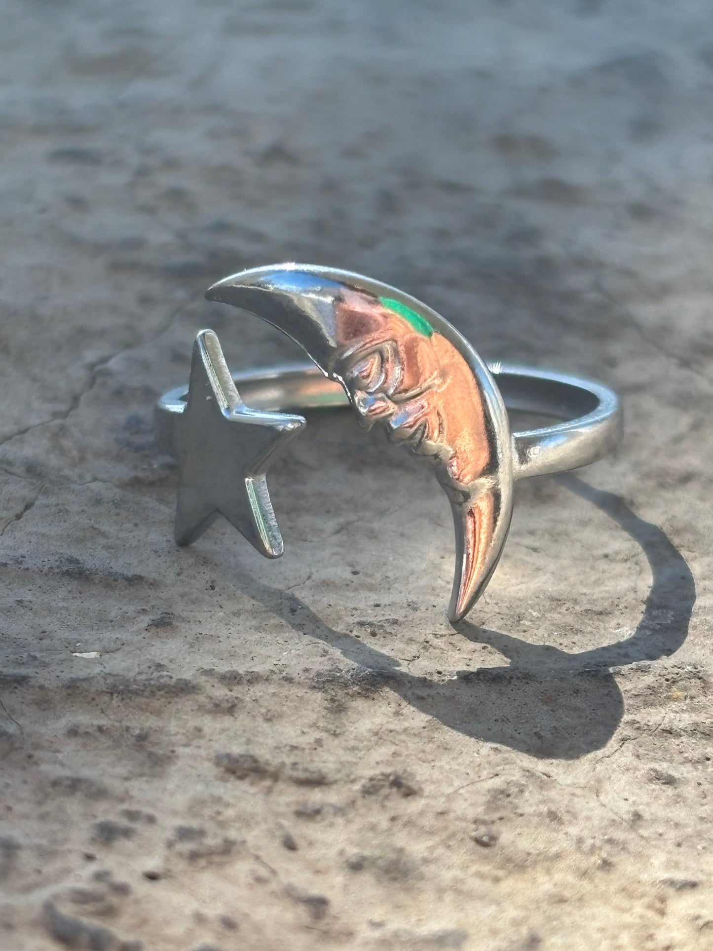 Star & Moon Adjustable Ring