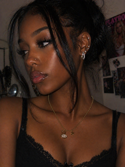 Y2K Gold Bunny Necklace