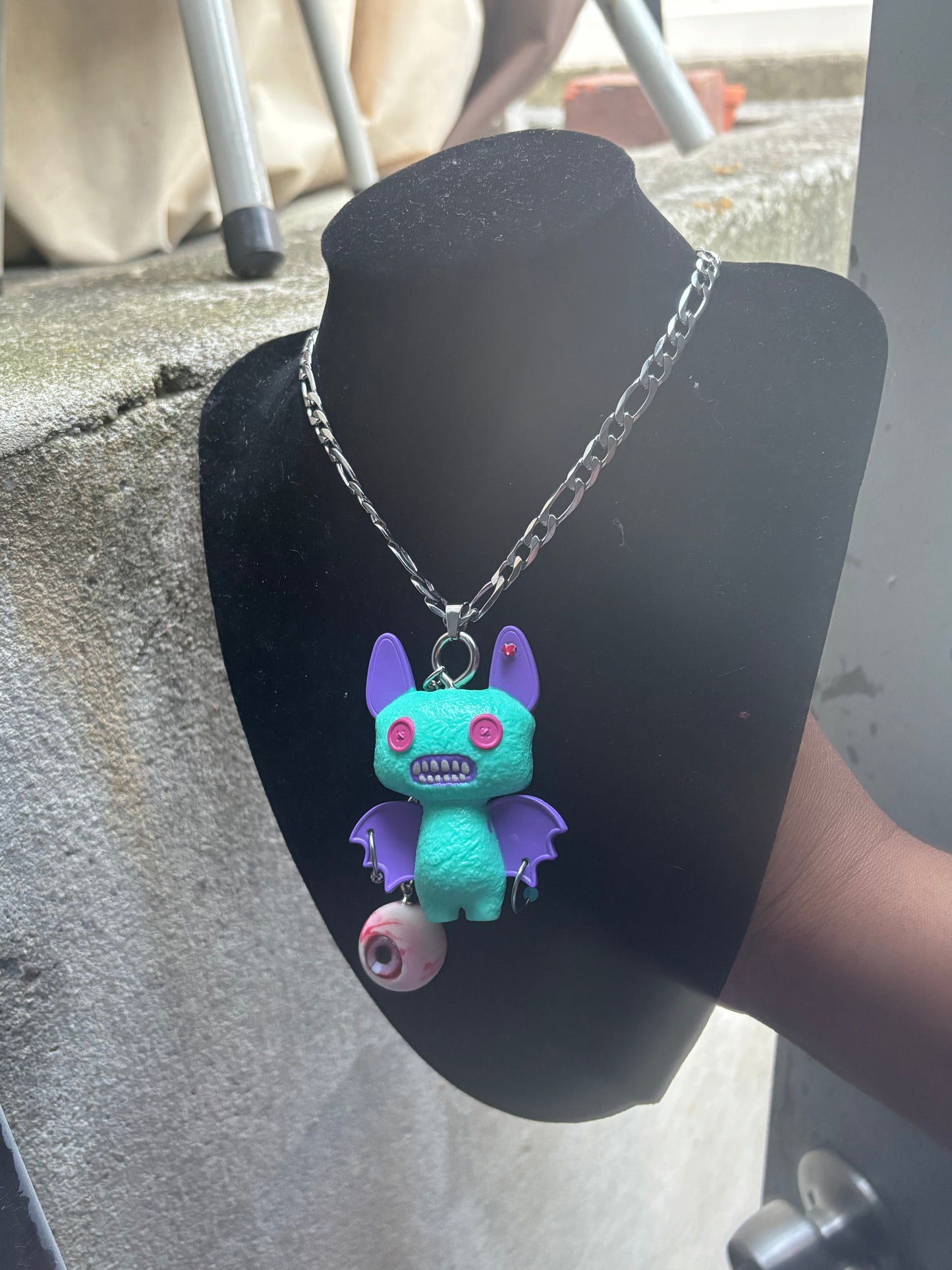 Fuggler bat pierced necklace